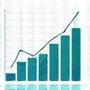 Bar chart and pie chart combined icon