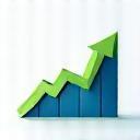 Upward trending graph icon