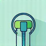 Plug and socket connecting icon